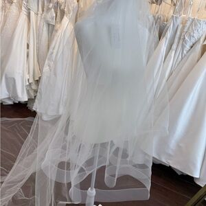 White Bridal Veil - Long Tulle Layered Veil